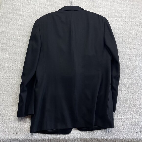 Canali Super 120s 100% Wool Men's 2-Piece Suit Jacket / Pants Black / Blue 54 R - Picture 13 of 16